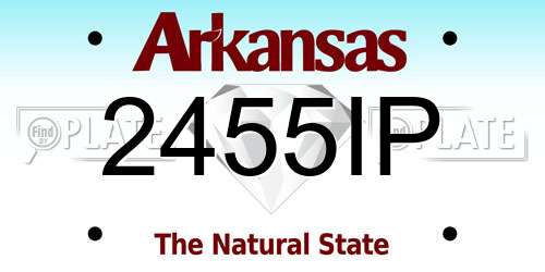 2455IP Arkansas License Plate