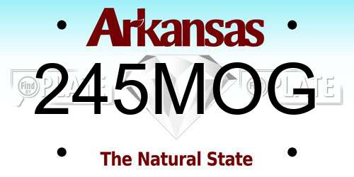 245MOG Arkansas License Plate