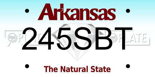 245SBT Arkansas License Plate