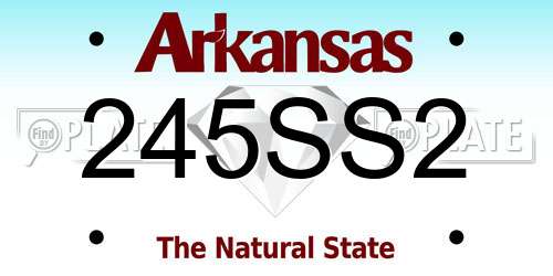 245SS2 Arkansas License Plate