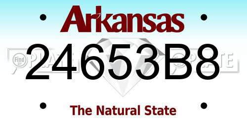 24653B8 Arkansas License Plate