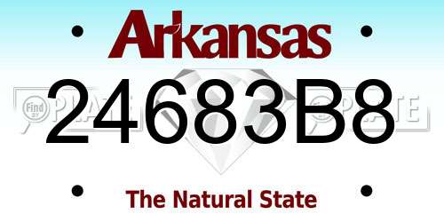 24683B8 Arkansas License Plate