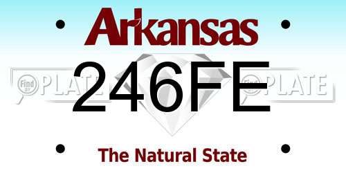 246FE Arkansas License Plate