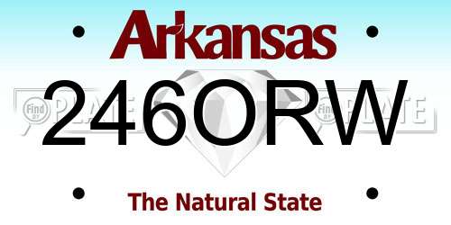 246ORW Arkansas License Plate