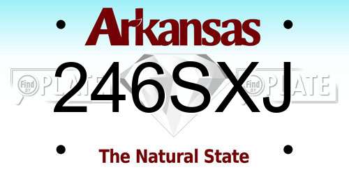 246SXJ Arkansas License Plate
