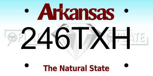 246TXH Arkansas License Plate