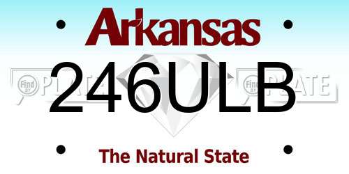 246ULB Arkansas License Plate