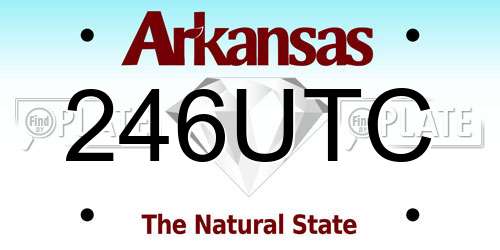 246UTC Arkansas License Plate