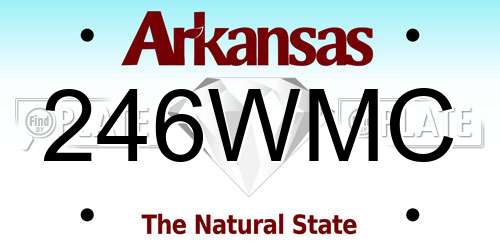 246WMC Arkansas License Plate