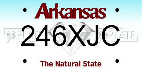 246XJC Arkansas License Plate