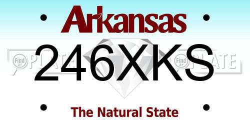 246XKS Arkansas License Plate