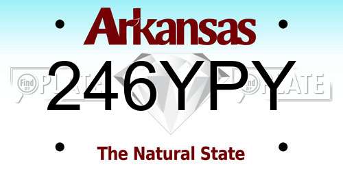246YPY Arkansas License Plate