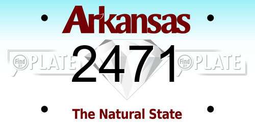 2471 Arkansas License Plate