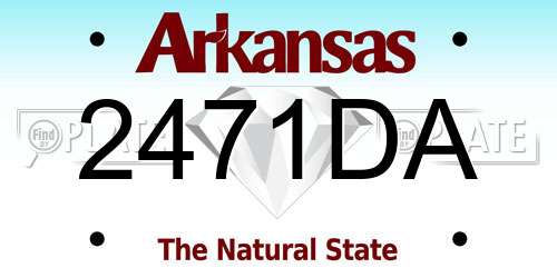 2471DA Arkansas License Plate