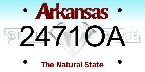 2471OA Arkansas License Plate