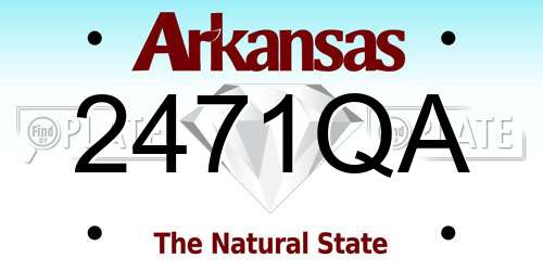 2471QA Arkansas License Plate