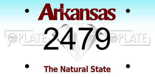 2479 Arkansas License Plate