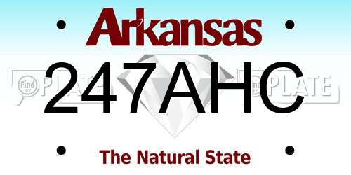 247AHC Arkansas License Plate