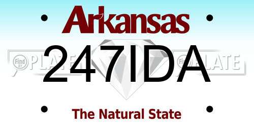 247IDA Arkansas License Plate
