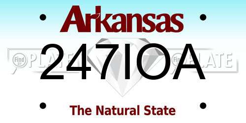 247IOA Arkansas License Plate