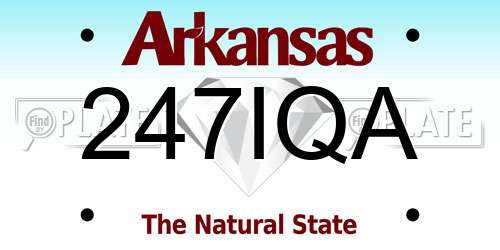 247IQA Arkansas License Plate