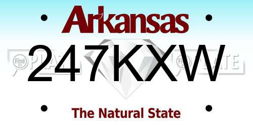 247KXW Arkansas License Plate