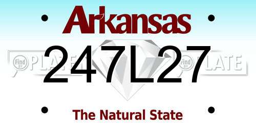 247L27 Arkansas License Plate