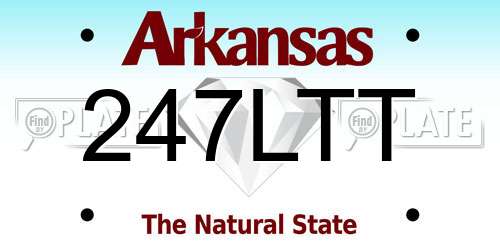 247LTT Arkansas License Plate