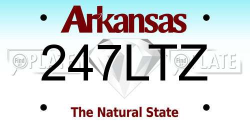 247LTZ Arkansas License Plate