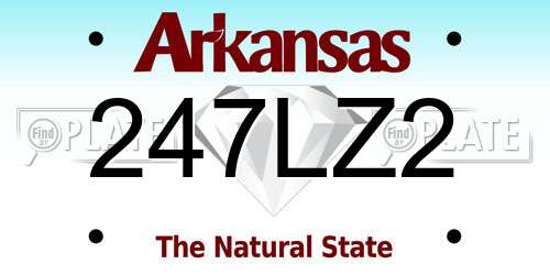 247LZ2 Arkansas License Plate