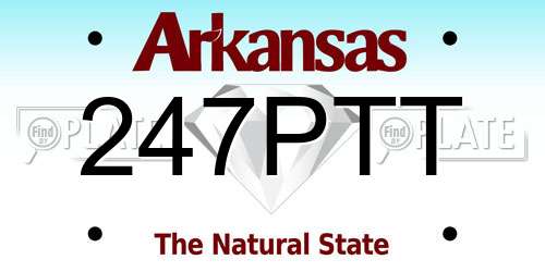 247PTT Arkansas License Plate