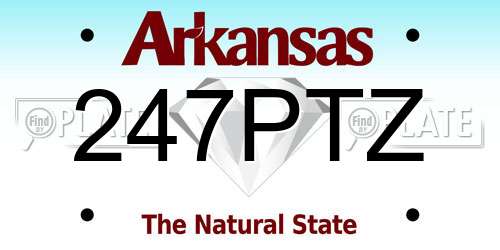 247PTZ Arkansas License Plate