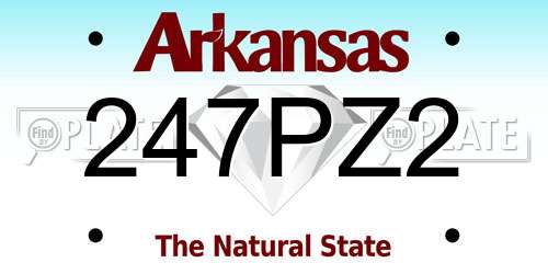 247PZ2 Arkansas License Plate