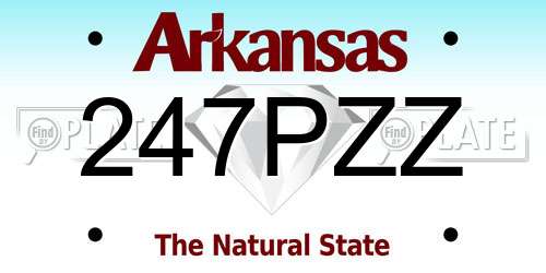 247PZZ Arkansas License Plate