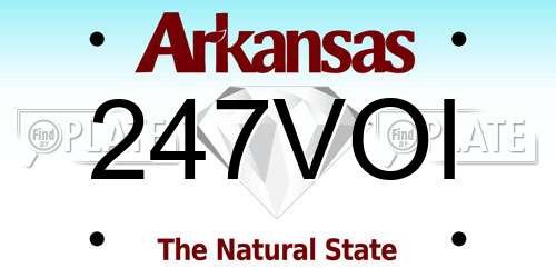 247VOI Arkansas License Plate