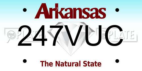 247VUC Arkansas License Plate