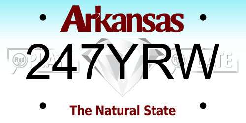 247YRW Arkansas License Plate