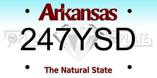 247YSD Arkansas License Plate