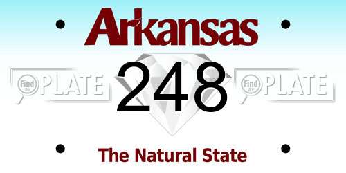 248 Arkansas License Plate