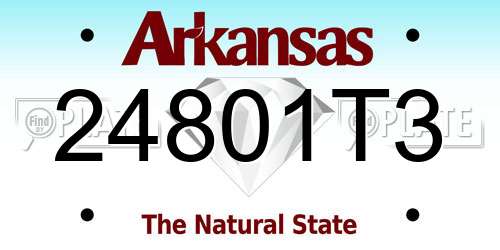 24801T3 Arkansas License Plate