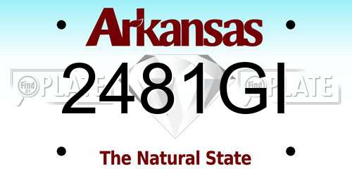 2481GI Arkansas License Plate