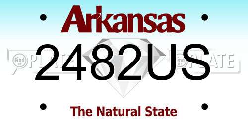2482US Arkansas License Plate