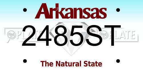 2485ST Arkansas License Plate