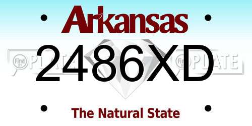 2486XD Arkansas License Plate
