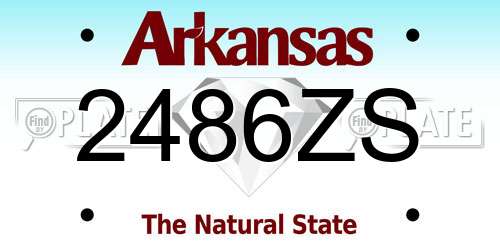 2486ZS Arkansas License Plate