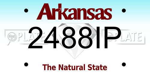 2488IP Arkansas License Plate
