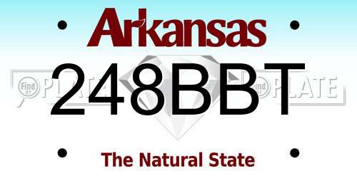 248BBT Arkansas License Plate