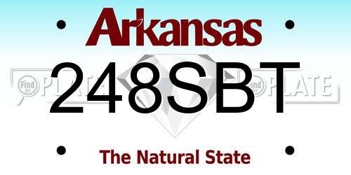 248SBT Arkansas License Plate