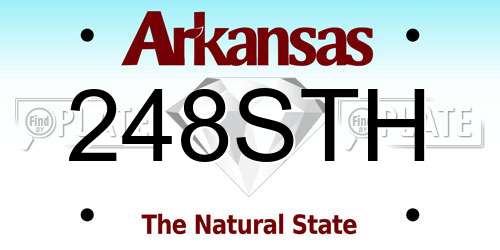 248STH Arkansas License Plate