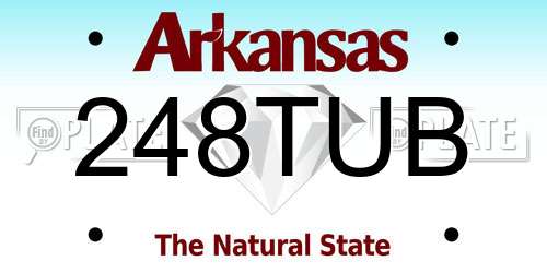 248TUB Arkansas License Plate